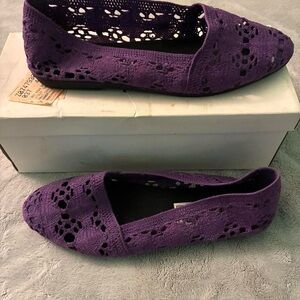 Together Women's Purple Crochet Loafers